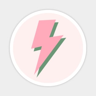 Pink and Green Lightning Bolt Magnet